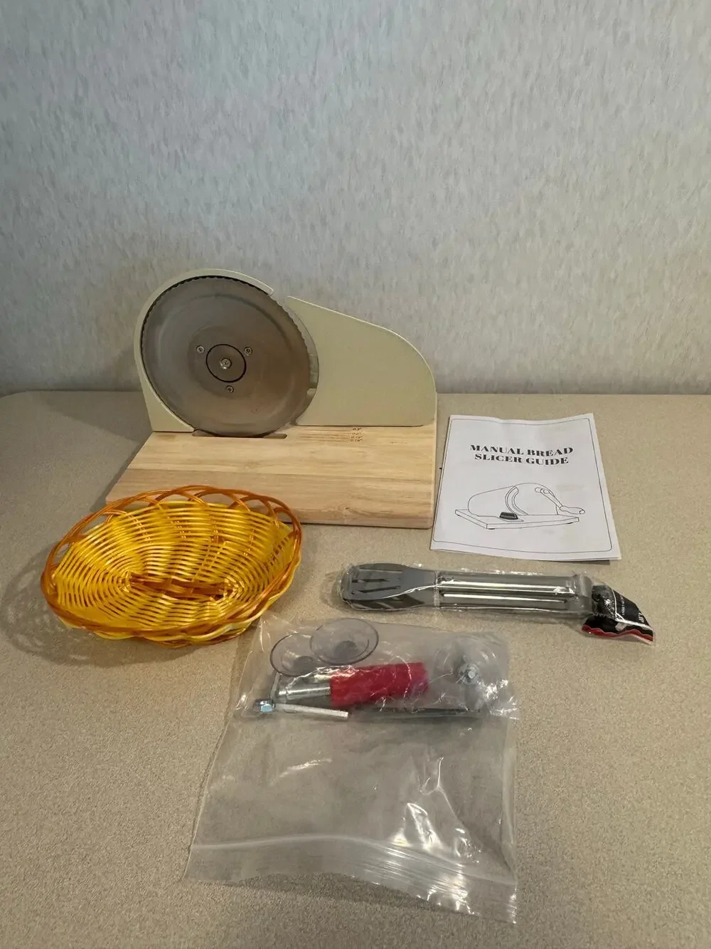Adjustable Wood Bread Slicer Manual Cutter Guide Crumb Tray Homemade Bread Loaf